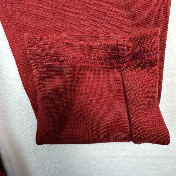 Ibex Pullover Mens Large Red 1/2 Zip Sweater Mock Neck Curve Hem Raglan Sleeve - Picture 2 of 11